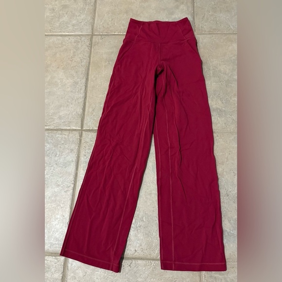 Lululemon Align High-Rise Wide Leg Pant 31” Pomegranate Red Sz 2 Yoga Pants - Picture 6 of 8